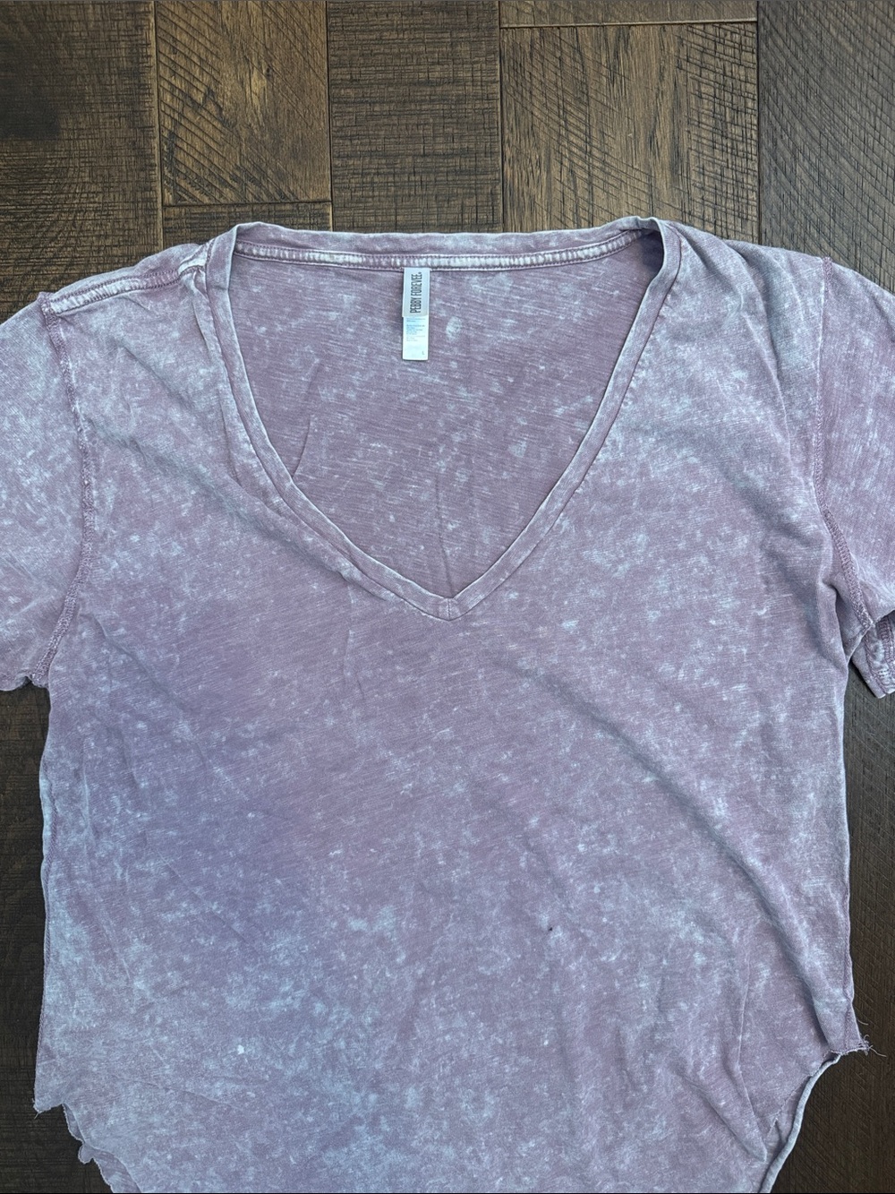 PEBBY FOREVEE PREMIUM PLUNGE V-NECK MINERAL WASHED SIDE SLIT TOP - Picture 9 of 9